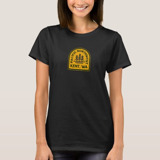 Antieke Kent Washington PNW Pacific Northwest T-shirt (Voorkant)