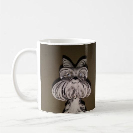 Antieke Keramische Hond Koffiemok (Links)