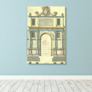 Antieke Kerkdeur Toegang Renaissance Architectuur Canvas Afdruk
