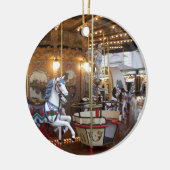 Antieke kermisdraaimolen keramisch ornament (Links)