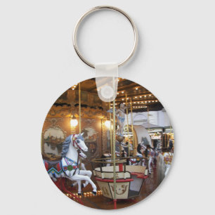 Antieke kermisdraaimolen sleutelhanger