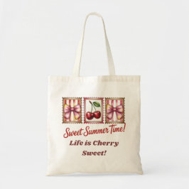 Antieke Kersen Postzegel Zoete Zomer Tijd Tote Bag