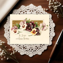 Antieke kerstkaart voor verjaardagsgroet uit het b