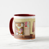Antieke Keuken Kast Mok (Voorkant links)