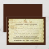 antieke keuzes voor kinder menu voor bruiloft (Voorkant / Achterkant)