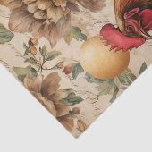 Antieke Kip Bloemen Tissuepapier (Detail)
