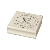 Antieke Kippenboerderij ⎢Eierdoos Stempel (Stempel)