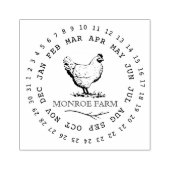 Antieke Kippenboerderij ⎢Eierdoos Stempel (Afrduk)