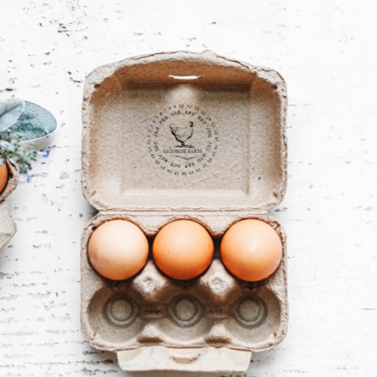 Antieke Kippenboerderij ⎢Eierkartonnen Stempel