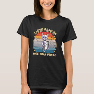 Antieke Kitten Kat Ik Hou Meer Van Fagot Dan Van M T-shirt