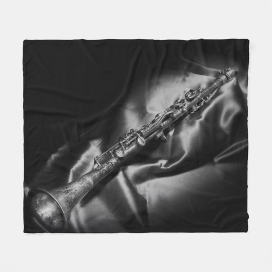 Antieke klarinet stilleven, Z&W Fleece Deken (Voorkant (Horizontaal))