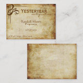 Antieke Klassiek Visitekaartje (Voorkant / Achterkant)