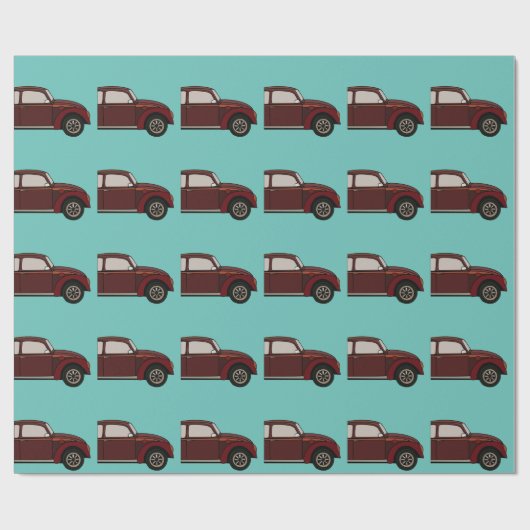 Antieke Klassieke Auto Verjaardag Cadeaupapier (Vlak)