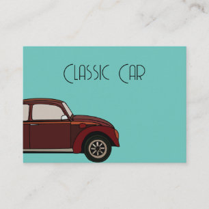 Antieke klassieke auto visitekaartje
