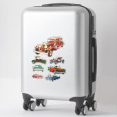  Antieke Klassieke auto's Sticker (Koffer)