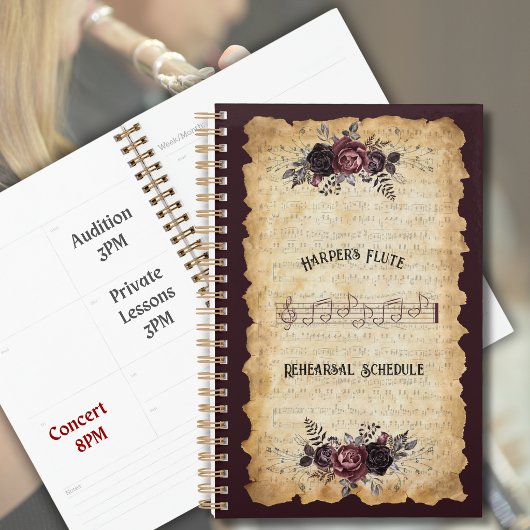 Antieke Klassieke Fluit Oefenlogboek Planner