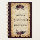 Antieke Klassieke Fluit Oefenlogboek Planner (Voorkant)