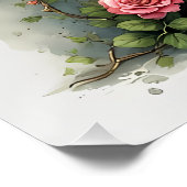 Antieke klimrozen staande klok perfect poster (Hoek)