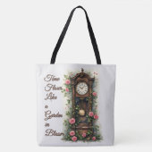 Antieke klimrozen staande klok tote bag (Voorkant)