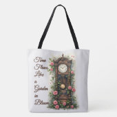 Antieke klimrozen staande klok tote bag (Achterkant)