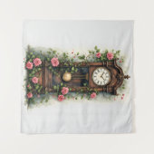 Antieke klimrozen staande klok wandkleed (Voorkant (horizontaal))
