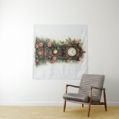 Antieke klimrozen staande klok wandkleed (In Situ (horizontaal))