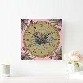 Antieke klok met bloemen (Huis)