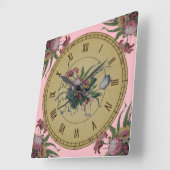 Antieke klok met bloemen (Hoek)