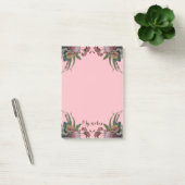 Antieke klok met bloemen post-it® notes (Kantoor)