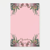 Antieke klok met bloemen post-it® notes (Voorkant)