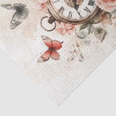 Antieke klok met handschrift voor decoupage tissuepapier (Detail)
