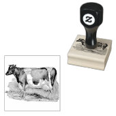 Antieke Koe Rubberstempel (Gestempeld)