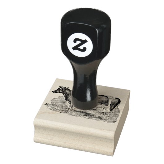 Antieke Koe Rubberstempel (Stempel)