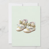 Antieke Koets Ivoor Mint Goud Rozen Gingham Kaart (Achterkant)