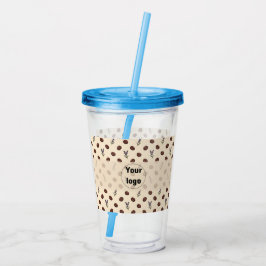Antieke koffiebonen en lavendel naadloos patroon acryl drinkbeker