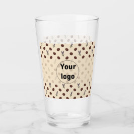 Antieke koffiebonen en lavendel naadloos patroon glas