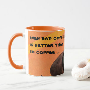 Antieke koffiekop, schotel, lepel, retro diner mok