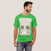 Antieke koffiekopjes retro t-shirt (Voorkant volledig)