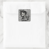 ANTIEKE KOLENMijnwerker Vierkante Sticker (Tas)
