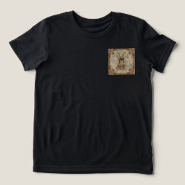 Antieke Konijn,Cute Konijn met Bloemen Patroon  Tri-Blend Shirt