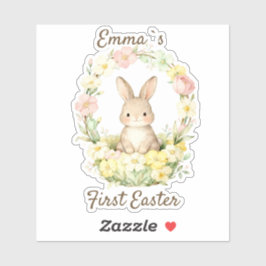 Antieke Konijn Paas Krans Sticker