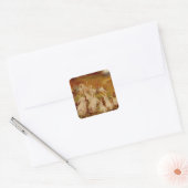 Antieke Konijnen Vierkante Sticker (Envelop)