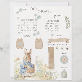 Antieke Konijnentuin Baby Shower Spel