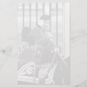 Antieke Koningin Elizabeth II Buckingham Palace 19 Briefpapier