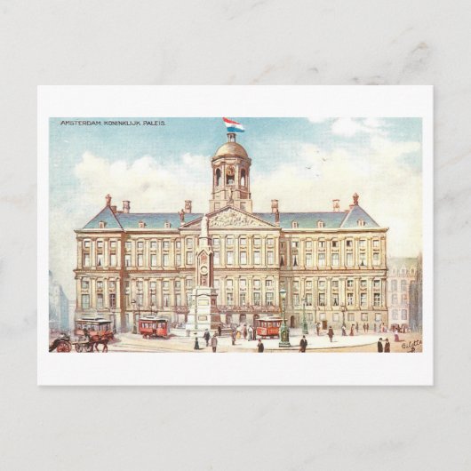 Antieke Koninklijk Paleis, Amsterdam Briefkaart (Voorkant)