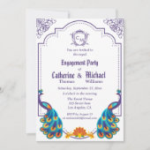 Antieke Koninklijke Bruiloft Met Naam Monogram Kaart (Voorkant)