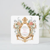 Antieke Koninklijke Elegante Rococo Wapenschild Le Kaart (Staand voorkant)