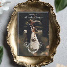 Antieke krans monogram Elegante trouwfoto volledig