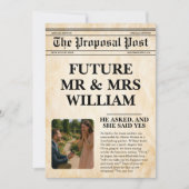 Antieke Krant Retro Landelijk Foto Datum Opslaan Kaart (Voorkant)