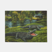 Antieke Krokodillen, Zeedieren Reptielen Dieren Deurmat (Voorkant)